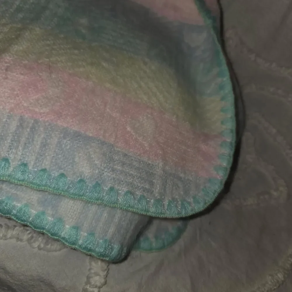 Vintage Snugglers Pastel ABC Blocks Baby Blanket 33